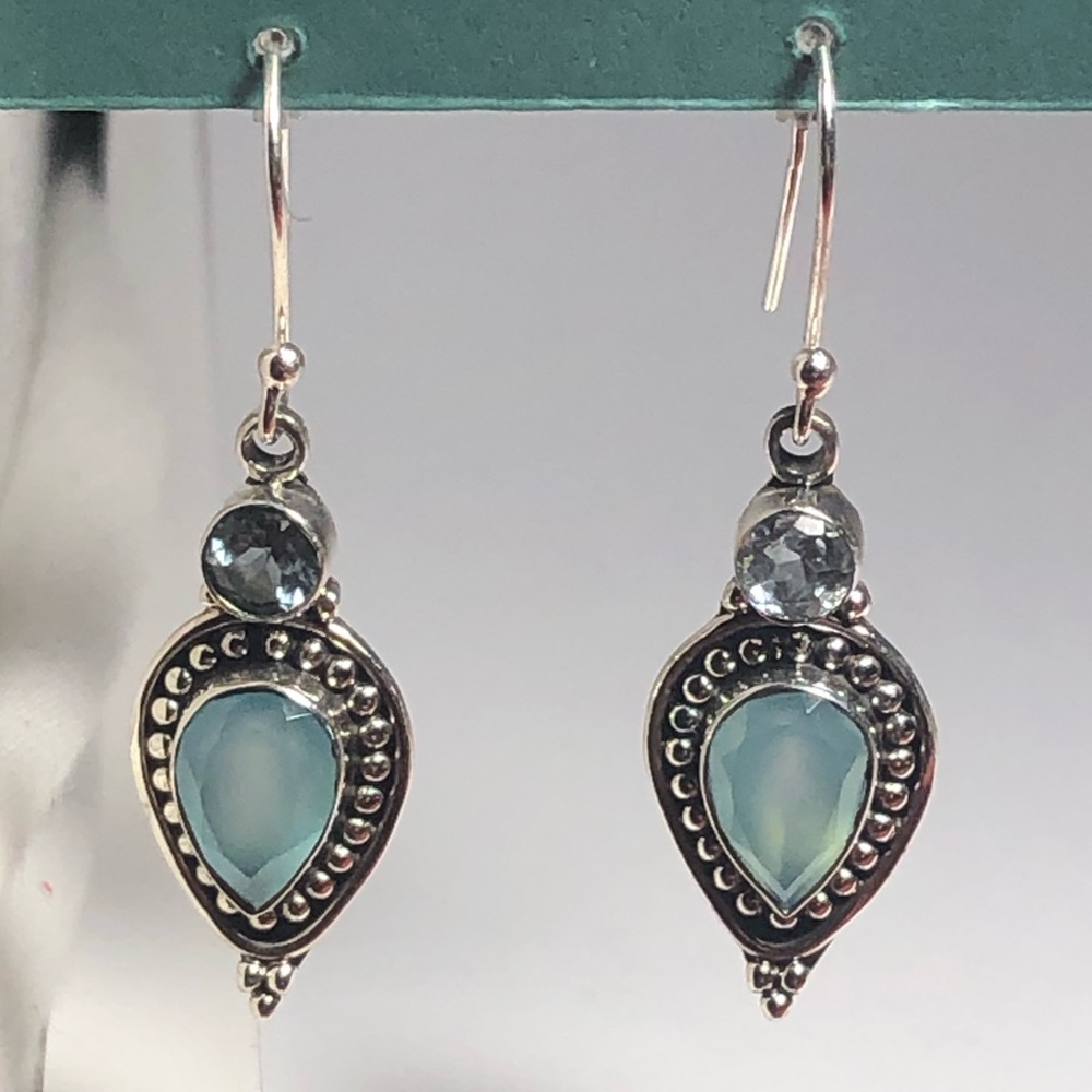 Gorgeous 925 Silver Genuine Gemstone Earrings - Picture 3 of 7